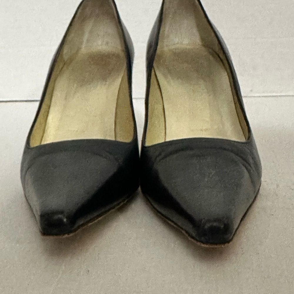 St.John navy blue/gold pointed heels size 38 - Picture 5 of 13